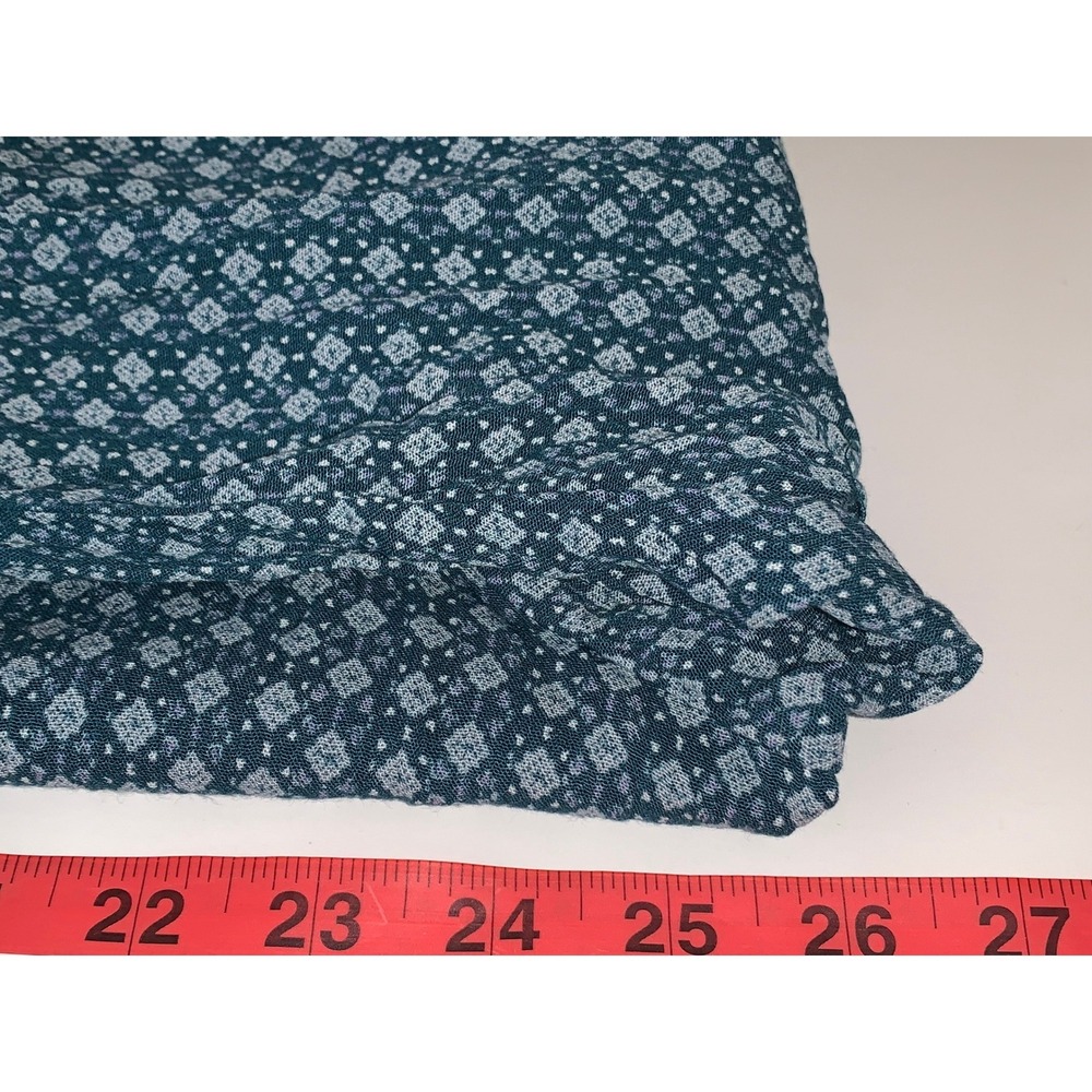 Maurices Womens XXL Teal Geometric Print Lace Detail Long Sleeve Blouse Top - Picture 7 of 10